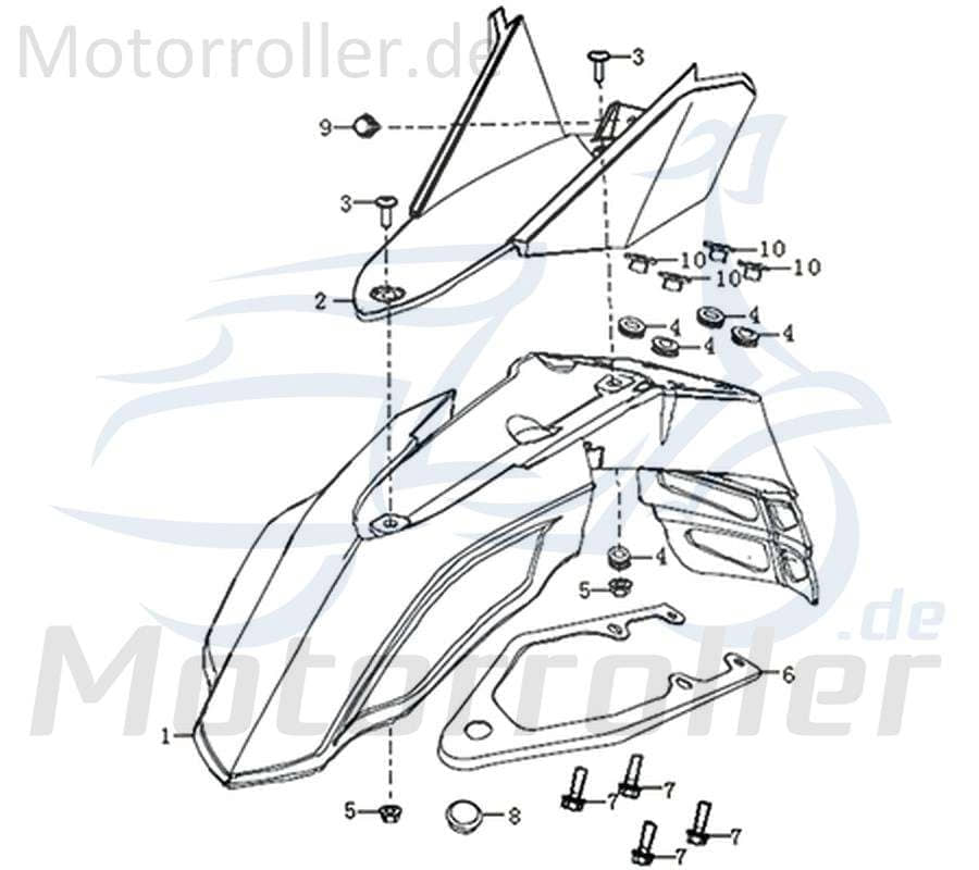 Kreidler DICE GS/SM 125 Pro Halterung Schutzblech 781207 Befestigung Halter Kotflügel Vorderradabdeckung