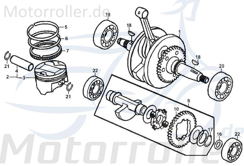 Sicherung Kolbenbolzen 15 mm Daelim Otello 125 Roller 125ccm 4Takt Motorroller.de Sicherungsring Sicherungsclip Kolbenbolzensicherung 152QMI Scooter S
