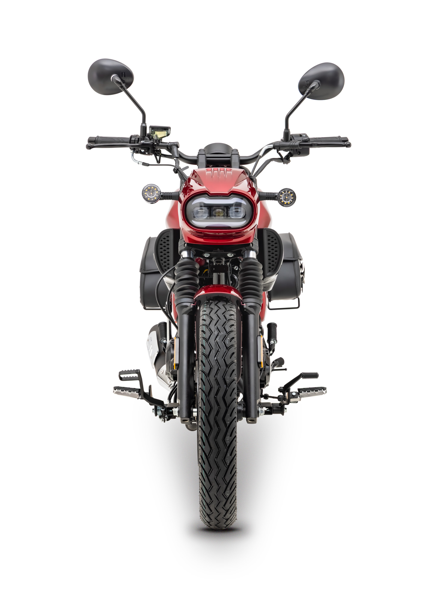 Motorrad Fighter 125 S-RS rot 90 km/h Euro 5+ Schaltmoped Chopper 125ccm 4 Takt Leichtkraftrad Krad Kraftrad