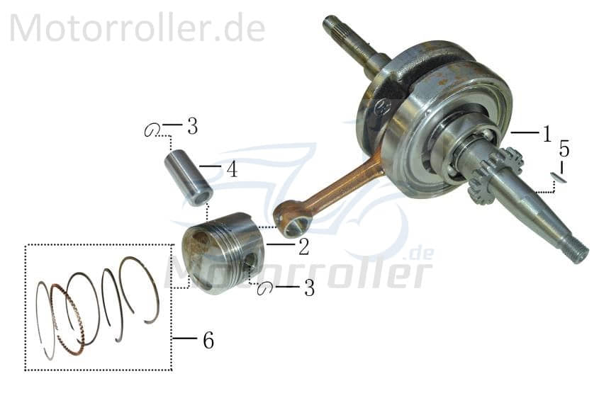 Kurbelwelle mit Lager komplett 31110801-2