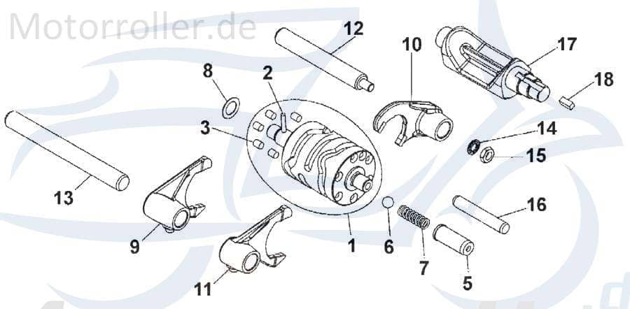 Rex Supermoto 125 DD Unterlegscheibe 125ccm 4Takt 730620 Motorroller.de Distanzhalter U-Scheibe Washer Beilagscheibe Ausgleichsscheibe Distanz-Scheibe