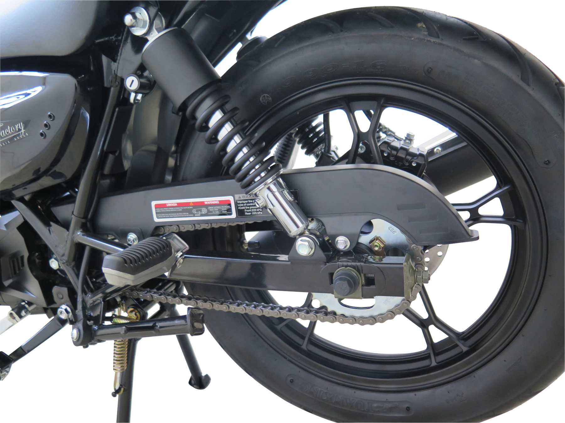 Motorrad Fighter 125 C-S schwarz matt 90 km/h Euro 5+ Schaltmoped Chopper 125ccm 4 Takt Leichtkraftrad Krad Kraftrad