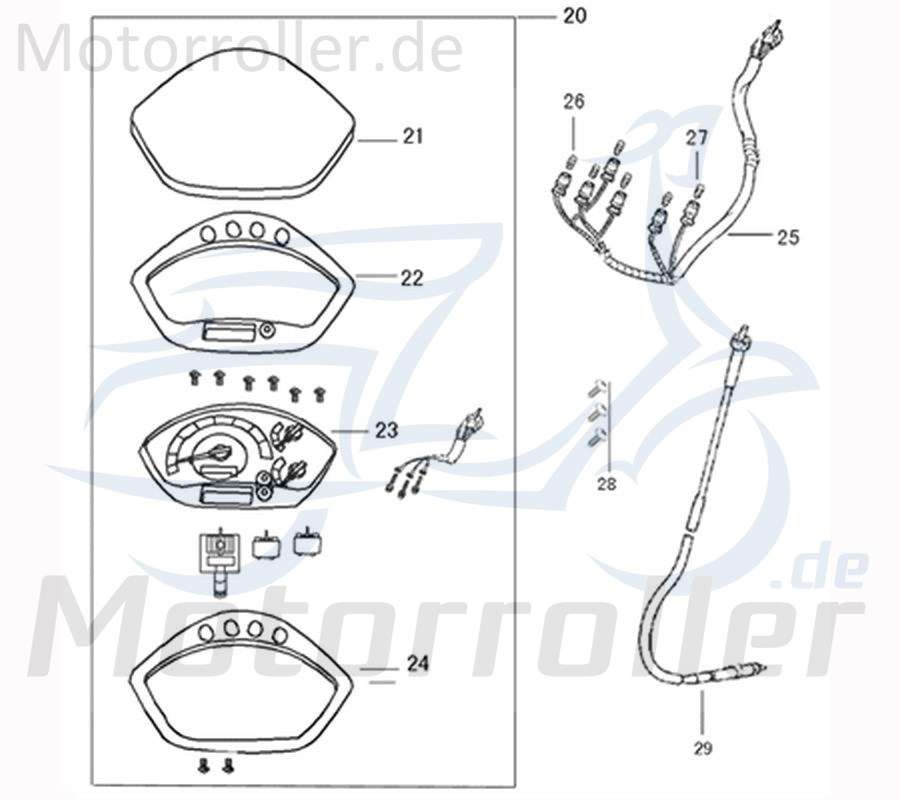 Kreidler Flory 125 Classic Tachometer Geschwindigkeitsmesser 741704 Tachoeinheit Speedometer Motorroller Scooter Original Ersatzteil