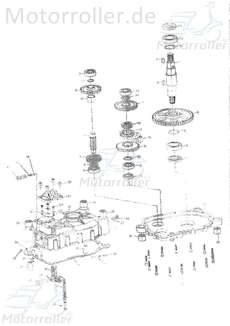 Tellerrad Differential 70 Zähne Tongjian Strassenbuggy 250 7.090.004 Motorroller.de Zahnrad Eppella ECM Hammerhead Kasea TBM Wangye Buggy 250