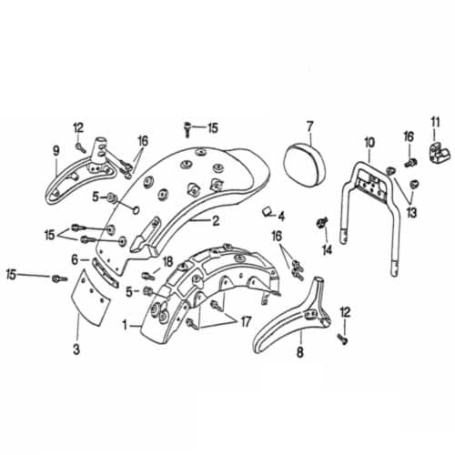 Rex Chopper 125 Stütze rechts Roller 125ccm 4Takt 94514 Motorroller.de Scooter Ersatzteil Service Inpektion Direktimport