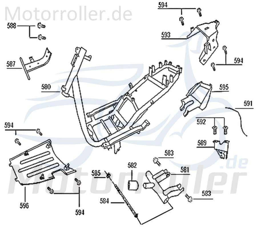 Bundschraube M8x16mm Jonway Florett 2.0 50 City Roller 741011 Motorroller.de Maschinenschraube Flanschschraube Flansch-Schraube Maschinen-Schraube