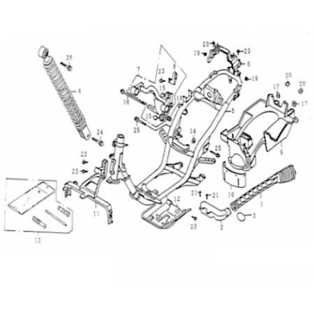 Rex Rexy 125 Spritzschutzkasten Roller 125ccm 4Takt 85030 Motorroller.de Scooter Ersatzteil Service Inpektion Direktimport