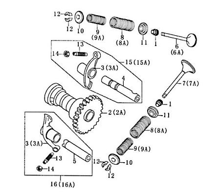 Auslassventil 64.3x21.4x4.9mm Rex Imola 125 80606 Motorroller.de Motorventil Abgasventil Motor-Ventil Auslass-Ventil Abgas-Ventil 152QMI