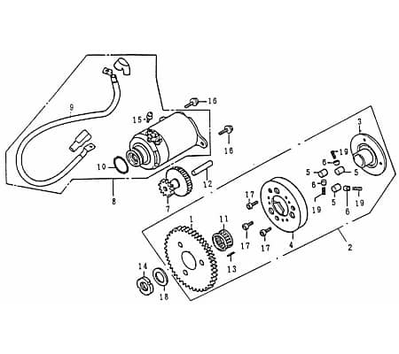Rex Rexy 125 Anlasserfreilauf Roller 125ccm 4Takt FIG E10-17 Motorroller.de Anlasser-Freilauf Starterkupplung Elektrostartfreilauf E-Starterfreilauf