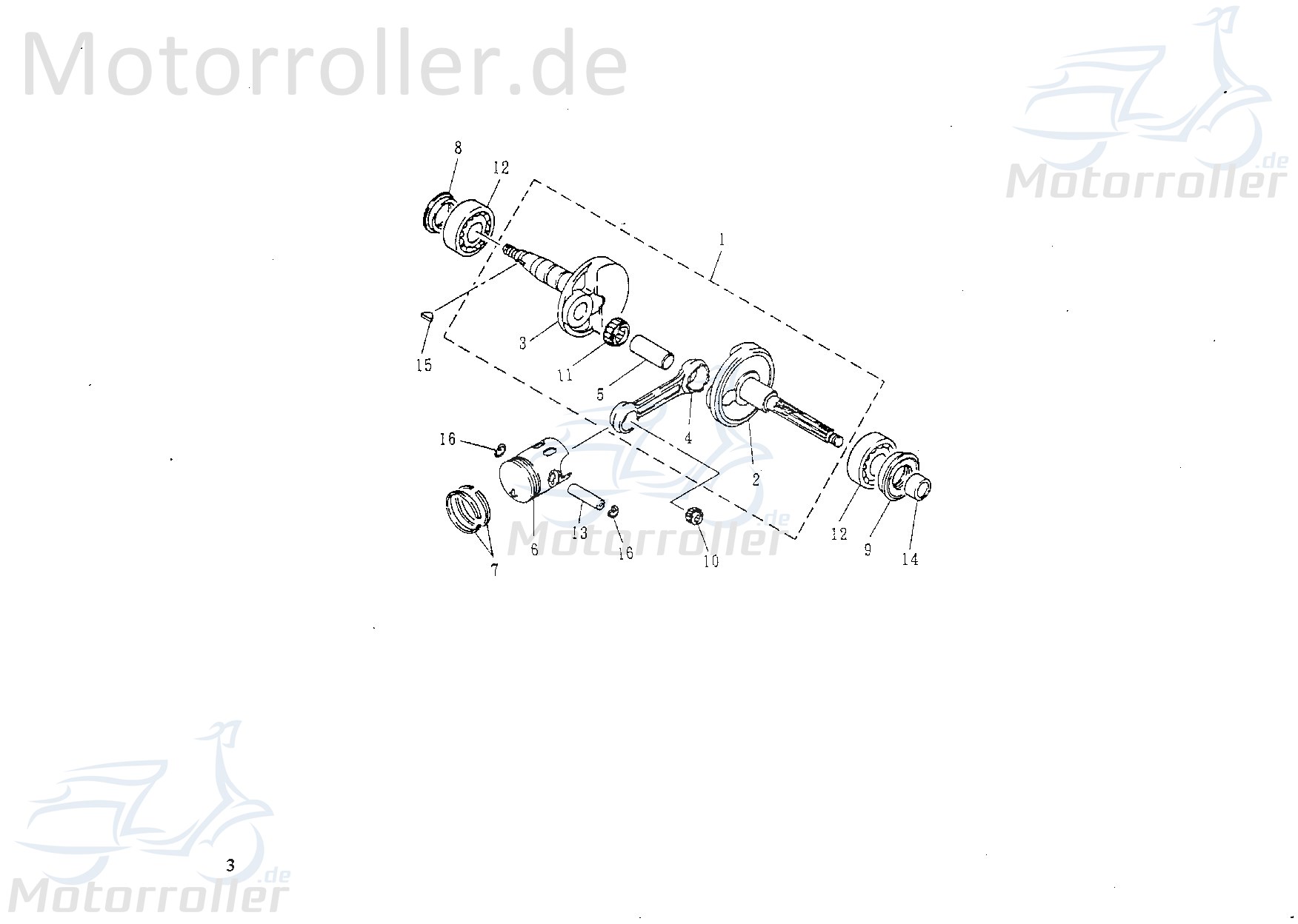 Zylinder mit Kolben komplett CQJ-27101B01FF10-1