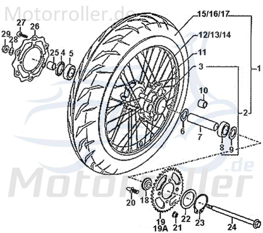 Kreidler Supermoto 125 DD Felgenventil LM-Gussrad 91596 Motorroller.de Reifenventil Luftventil Reifen-Ventil Felgen-Ventil Winkelventil Motorrad