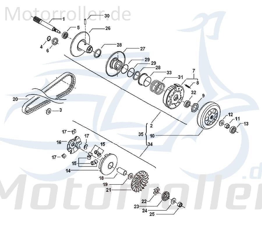 Getriebeeingangswelle Welle-Getriebe 24201B09F000