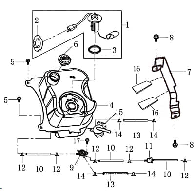 Kraftstofftank mit Belüftungsanschluss 1170101-1
