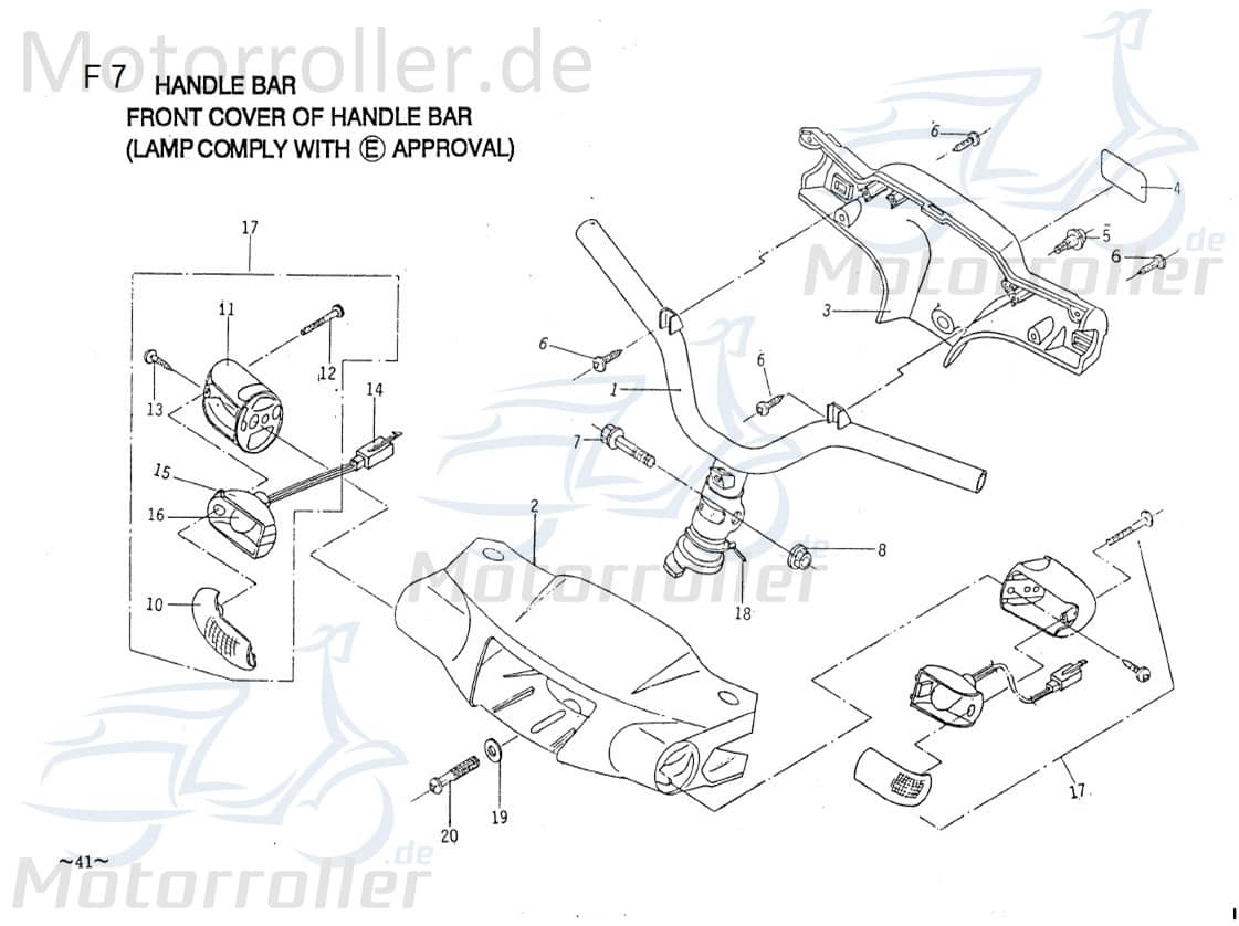 PGO Blinker links Galaxy 50 Signalleuchte Roller 50ccm 2Takt Motorroller.de Blinklicht Blinkleuchte Fahrtrichtungsanzeiger Blinkleuchten Winker