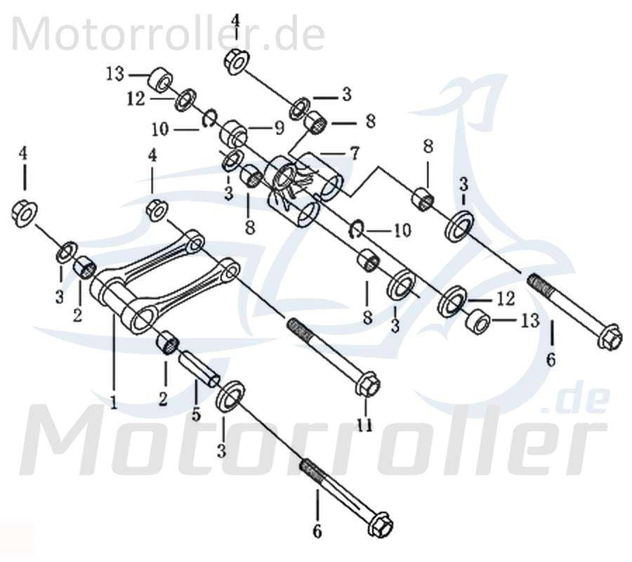 Gelenklager Wippe Kreidler Supermoto 50 DD 733204 Motorroller.de