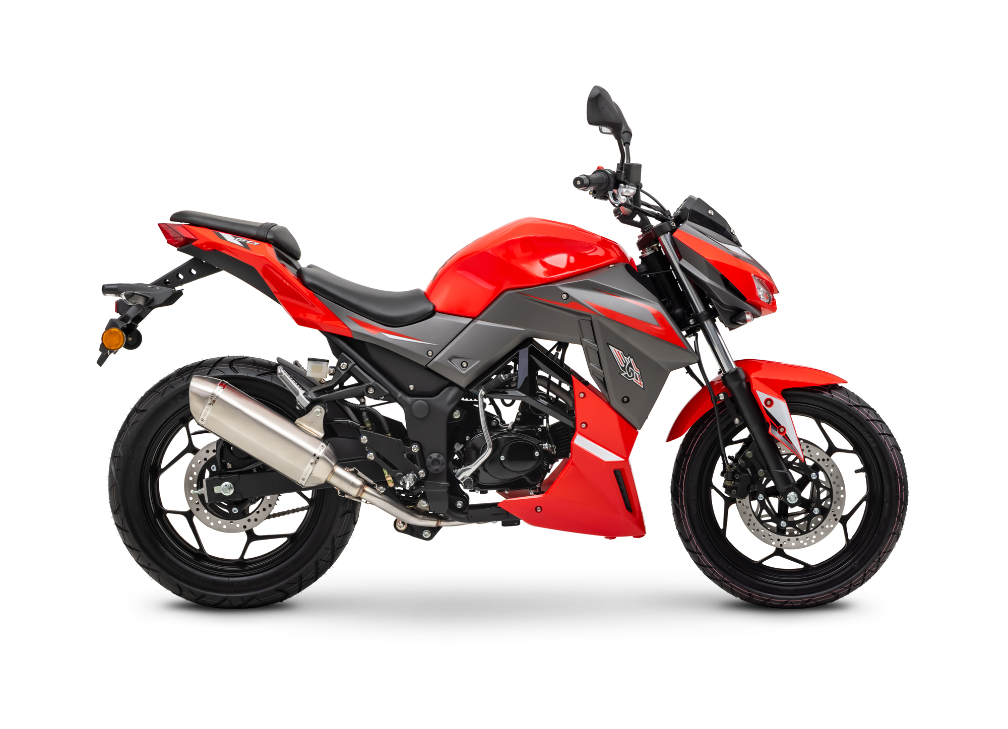 Motorrad Fighter 50 NS-RS rot 45 km/h Euro 5 Schaltmoped Mokick