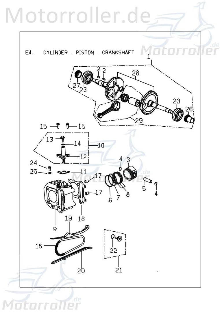 PGO Steuerkettenschiene G-Max 150 Führungsschiene Roller C1072440000 Motorroller.de Kettenführung Ketten-Führung Führungs-Schiene Steuerkettenführung