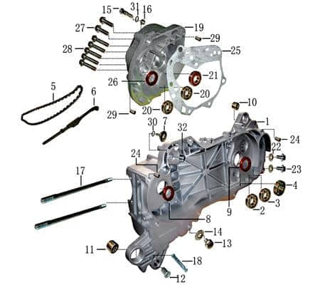 Mutter M8x1.25 verzinkt Rex RS450 Flanschmutter 703914 Motorroller.de Sechskantmutter Bundmutter Sechskant-Mutter Flansch-Mutter Maschinenmutter
