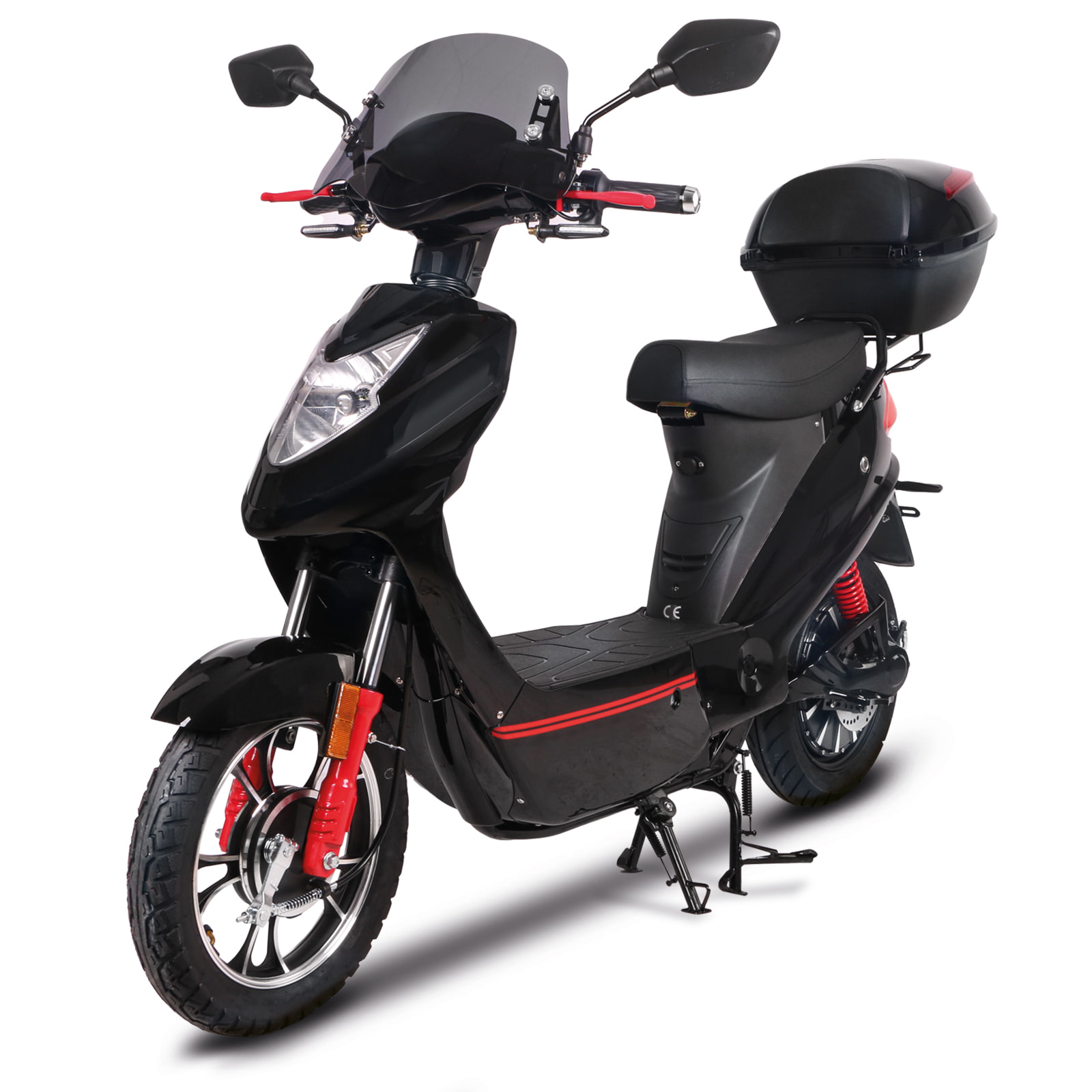 Elektroroller Scoody 45 HL schwarz 45 km/h 2000 Watt 60V-20Ah Lithium-Akku E-Roller E-Scooter Elektroscooter
