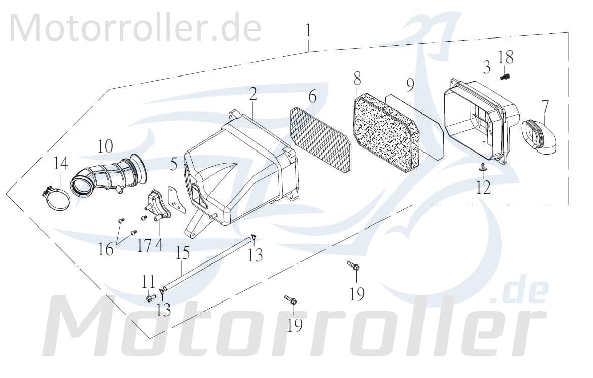 Kreidler F-Kart 170 Luftfiltereinsatz 170ccm 4Takt 13451-CRS-00 Motorroller.de Luft-Filter Luftfiltermatte Luftfilter-Einsatz Luftfilter-Matte Service