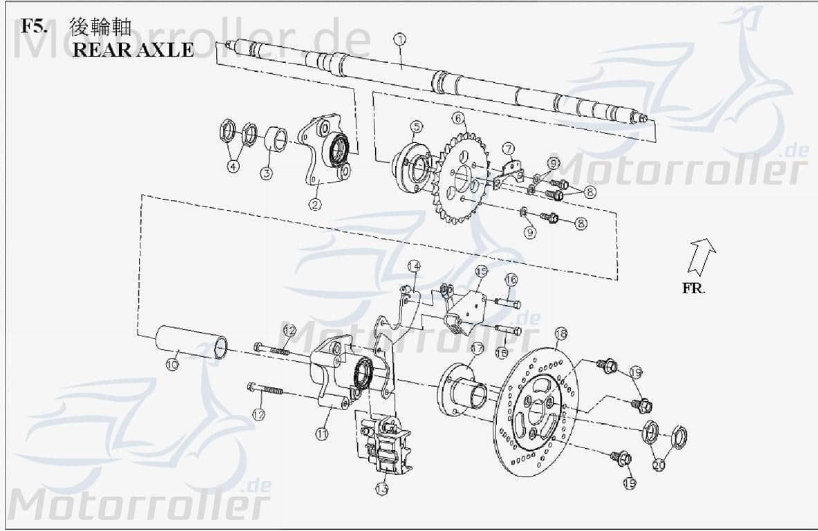 PGO X3-250 Antriebsritzel 26 Zähne 250ccm 4Takt X24850200002 Motorroller.de Antriebsrad Antriebritzel Antriebszahnrad Antriebs-Ritzel Antrieba-Rad ATV