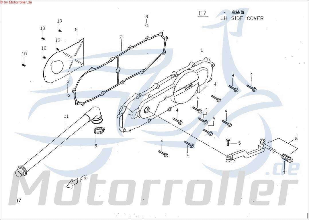 PGO Sechskantschraube M6x35mm T-Rex 50 Halter 50ccm 2Takt Motorroller.de Befestigung Halterung Flachkopfschraube Sechskant-Schraube Bundschraube