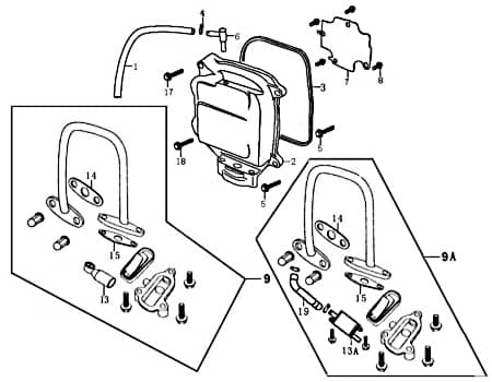 Filter Sekundärluftsystem Ventildeckel Euro3 Rex 125ccm 4Takt Motorroller.de Partikelfilter Filterelement Ersatzfilter Austauschfilter 125ccm-4Takt