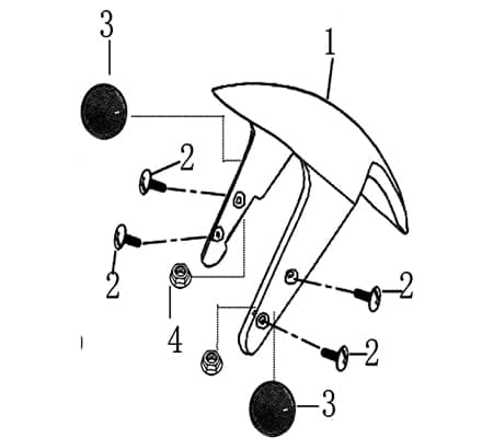 Radabdeckung vorn silber Kotflügel AGM-MOTORS (128)