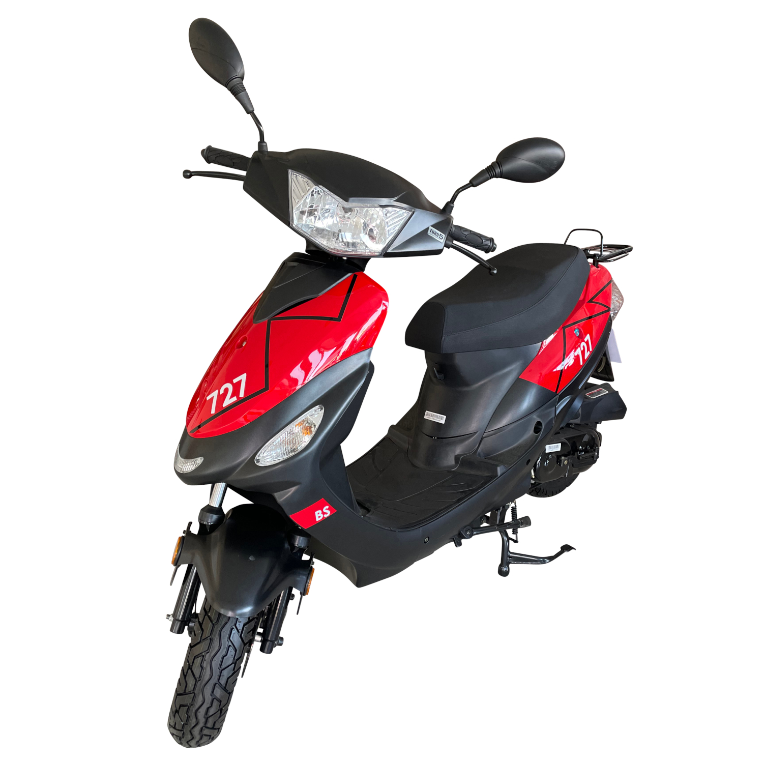 Motorroller GMX 460 Sport R 727 BS 45 km/h 12 Zoll schwarz-rot Euro 5 Mokick Roller Scooter