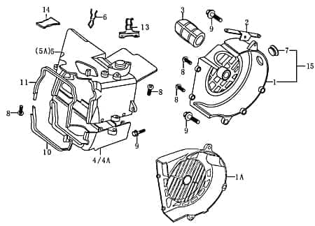 SMC Rexy 125 Dichtung Lüfterdeckel 125ccm 4Takt 12641-GAT-00 Motorroller.de Abdichtung Lüfter Gebläse Deckel Abdeckung Verkleidung