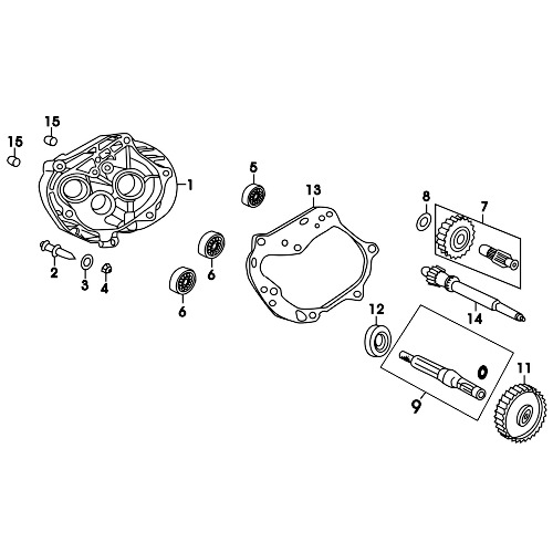 Getriebeausgangswelle 134,5mm Rex Roller 50ccm 4Takt 86216 Motorroller.de 50ccm-4Takt Scooter Off Limit RS450 Mofaroller 4-T Ersatzteil Service