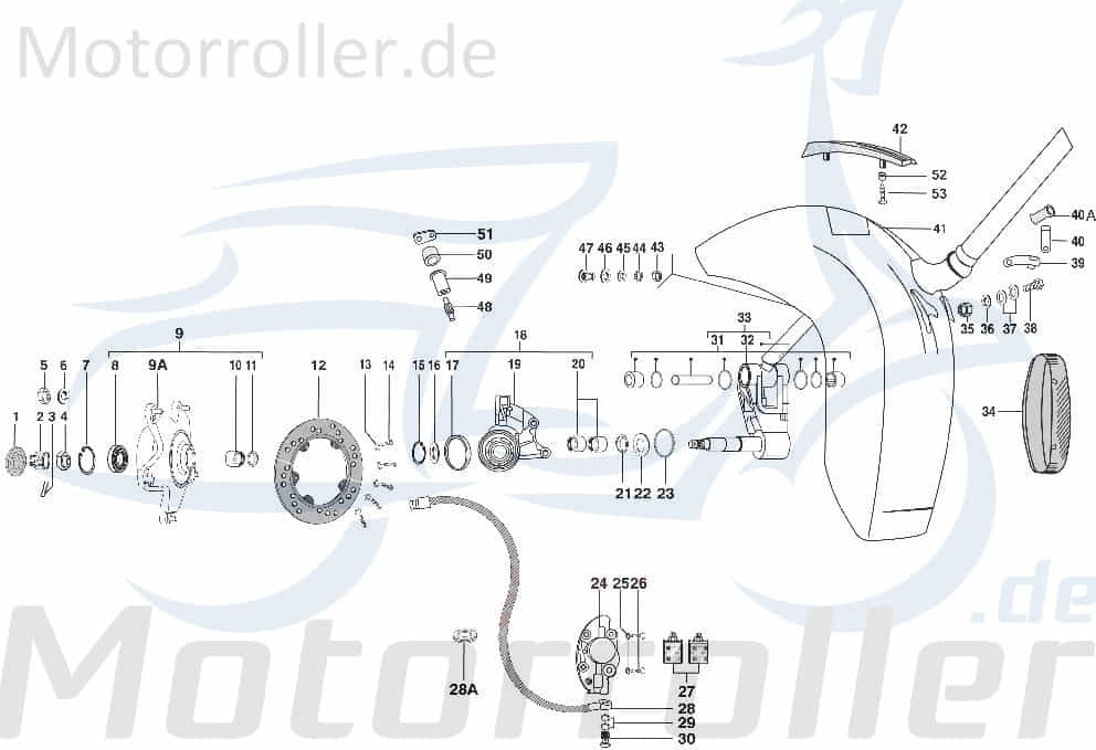 Bremssattel schwarz matt LML Kotflügel vorn C-4723407
