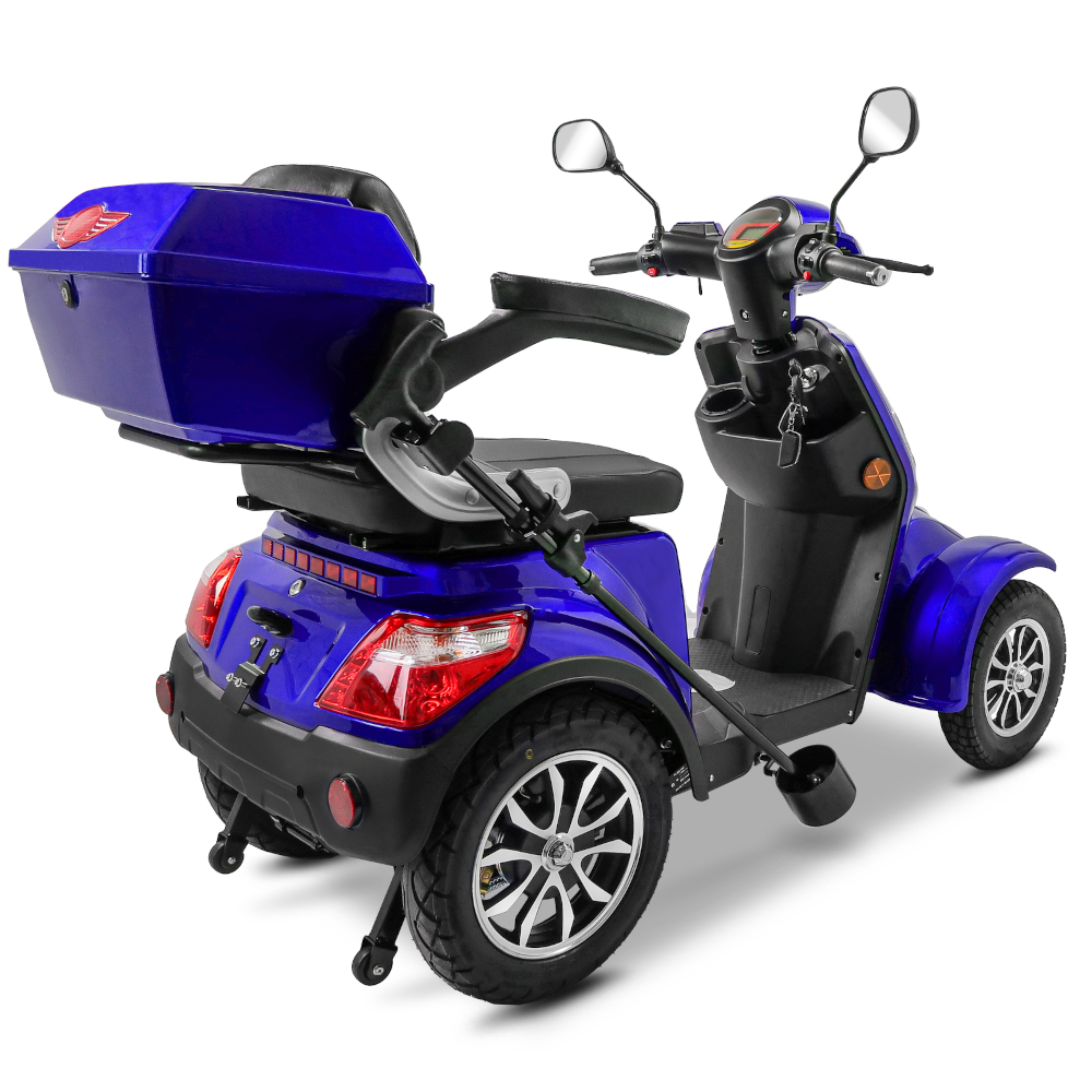 E-Quad Scoody E4 Shopper V3 25 km/h blau 1000 Watt Lithium-Akku Elektroroller Seniorenroller E-Scooter