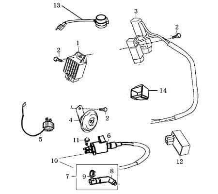CDI Zündbox 45km/h 12Zoll 4 Takt CDI-Einheit 700747 Motorroller.de Steuergerät Blackbox Zündeinheit Scooter