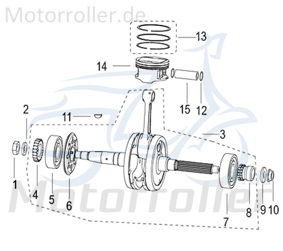 SMC Bundmutter Jonway Insignio 250 DD Scooter 17004505001X Motorroller.de Sechskantmutter Flanschmutter Sechskant-Mutter Flansch-Mutter Bund-Mutter