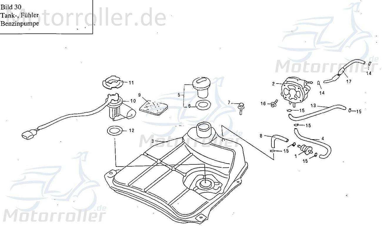 Benzinpumpe 4Takt 50/ Kraftstoffpumpe Jonway 249228