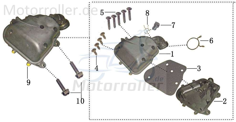 AGM Fighter 50 One Luftfilter Roller 50ccm 2Takt 1200301-3 Motorroller.de Luftfilterkasten Luft-Filter Luftfiltergehäuse Luftfiltermatte 1E40QMB