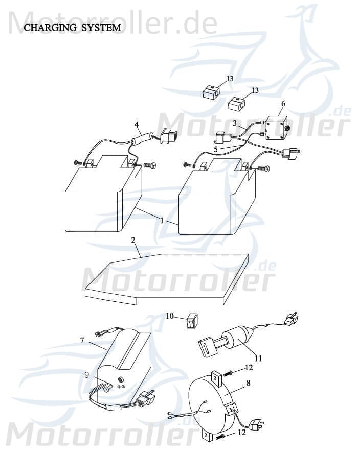 Blinkerkabel (Batterie B) 32102-165-000