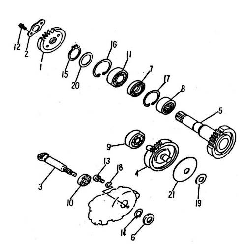 Rex Quad 50 Getriebeausgangswelle 36 T ATV 50ccm 2Takt 72236 Motorroller.de Endantrieb Zwischenwelle Antriebs-Welle Getriebewelle Antriebs-Achse Kreid