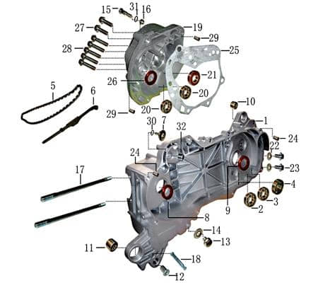 Dichtring Alu Getriebe 8x16x1.5mm Rex RS450 703918 Motorroller.de Aludichtung Abdichtung 139QMB Scooter Drive 50 Ersatzteil Service Inpektion