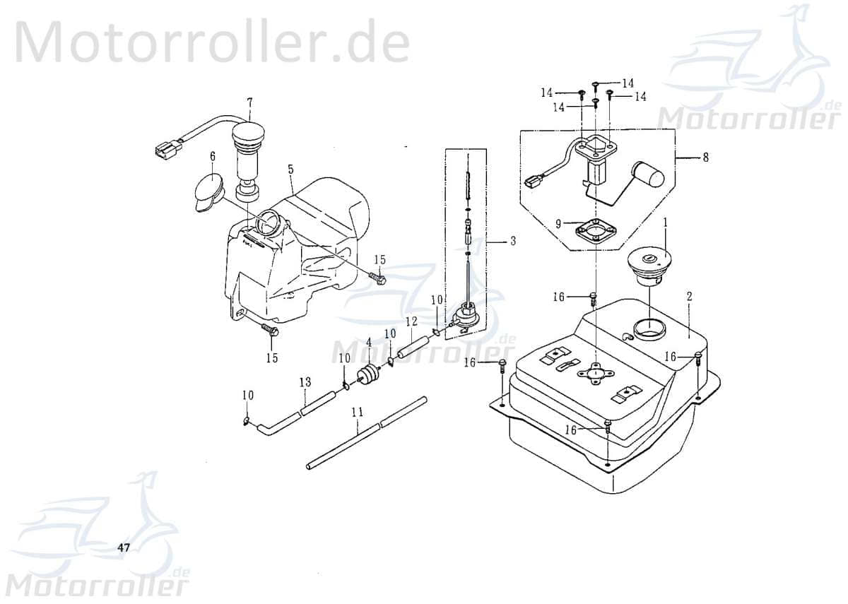 Ölstandgeber 12V Rex Grenzwertgeber Ölsensor 25 50ccm 2Takt Motorroller.de Ölstandsanzeige Ölstandsgeber Öltankgeber Anzeigeeinheit 1E40QMB Scooter