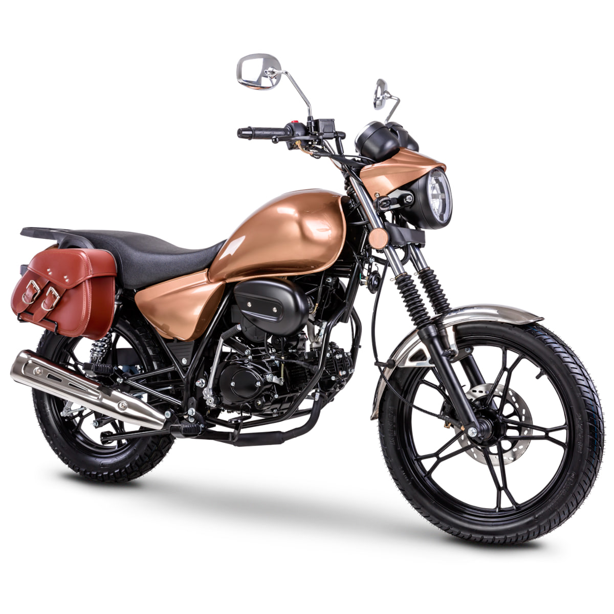 Motorrad Fighter 50 S-RS braun 45 km/h Euro 5 Schaltmoped Mokick