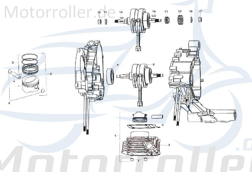 Zylinder SF211-0077 für 200ccm 4Takt