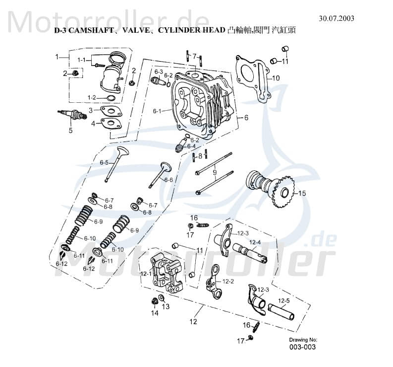 Nockenwelle 169ccm 14400-122-000