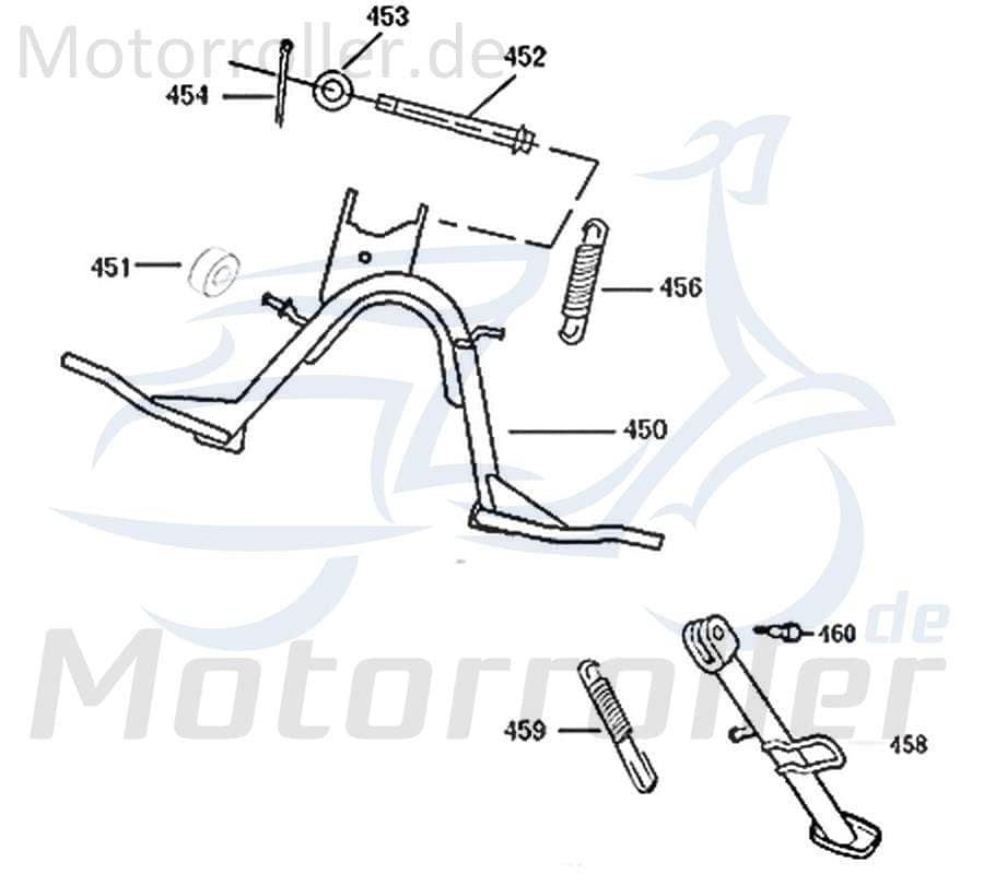 Bolzen Hauptständer Jonway Florett 2.0 50 City Zapfen 741061 Motorroller.de Stehbolzen Gewindebolzen Gewindestift Arretierbolzen Stiftschraube Scooter