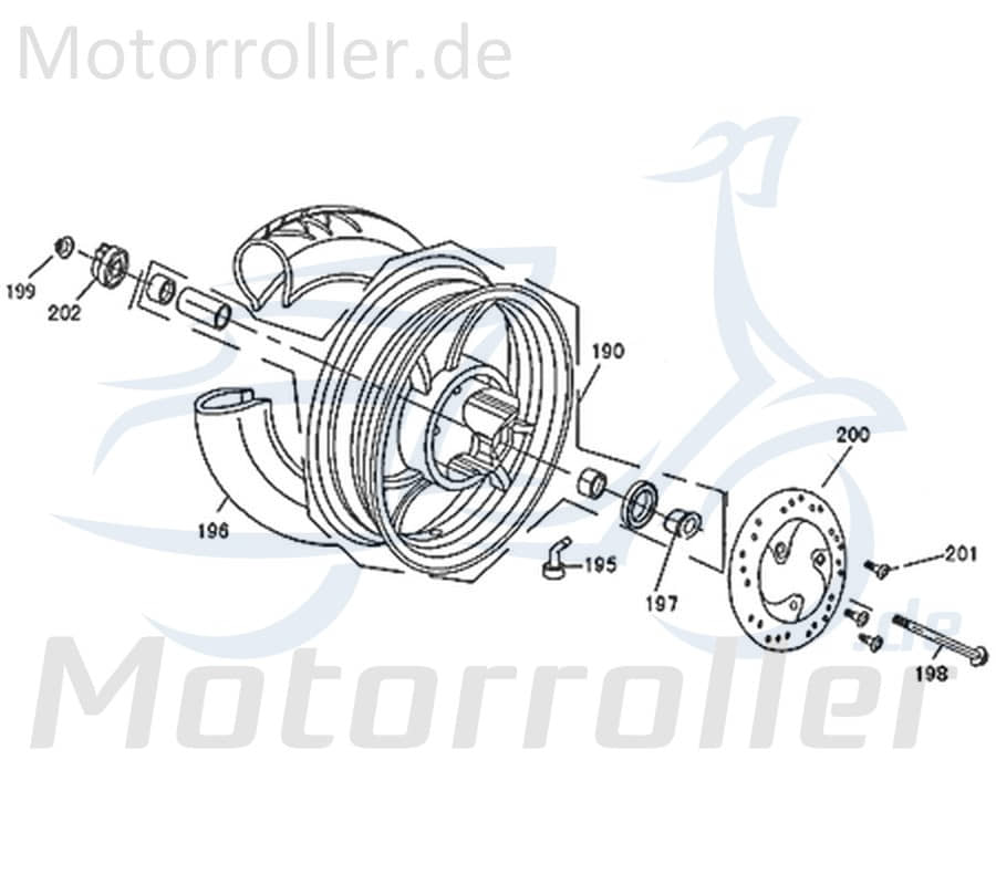 Kreidler Florett 2.0 50 City Vorderrad 50ccm 2Takt 44600-B08-9000-FCS2 Motorroller.de Vorderradfelge Vorderfelge Vorderrad-Felge vorne Vorder-Felge