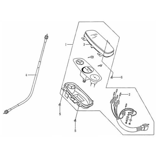 Tachometer komplett Speedometer Motorrad Rex 73053