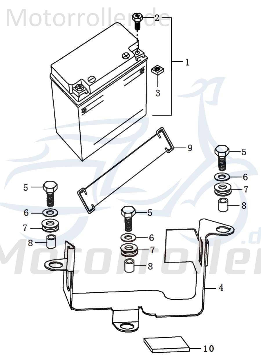 Kreidler STREET 125 DD Gummiauflage 125ccm 4Takt 91528 Motorroller.de Gummidämpfer 125ccm-4Takt Scooter Qingqi Ersatzteil Service Inpektion