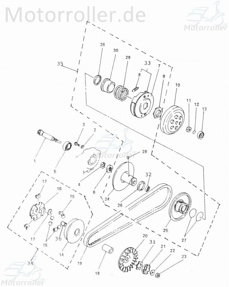 Baotian BT49QT-28 A Kugellager 50ccm 2Takt ABR-96100-638RD Motorroller.de Wälzlager Rillenkugellager Rollenlager Kugel-Lager Wellenlager Radiallager