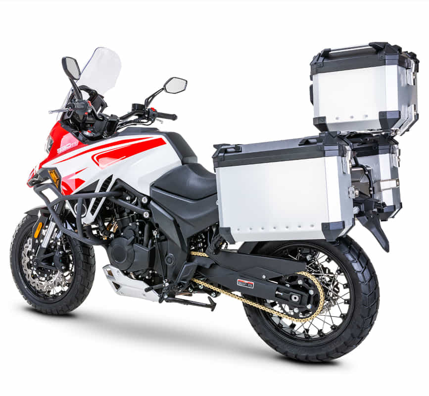 Motorrad Fighter 530 TT-RS weiß-rot Euro 5 500ccm Touring mit Kofferset